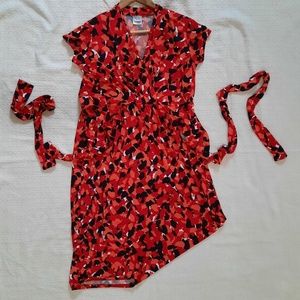 Milky Way Red and Black Maternity Dress